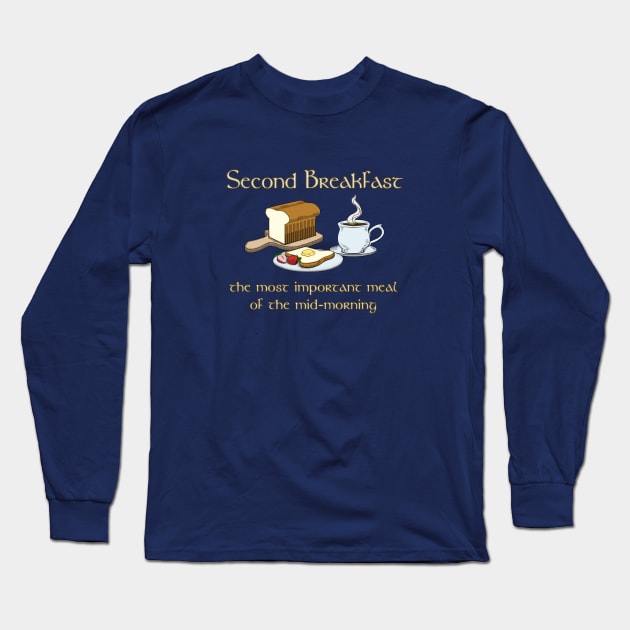 Second Breakfast Long Sleeve T-Shirt by Padzilla Designs